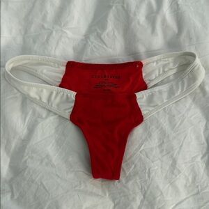 Coulbourne Women’s Red and White Bottoms Size XS